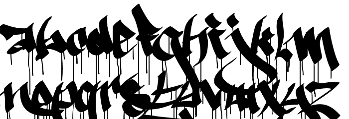 Ruthless Drippin ONE Font LOWERCASE