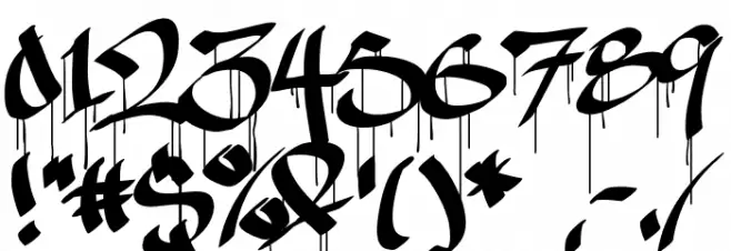 Ruthless Drippin TWO Font OTHER CHARS