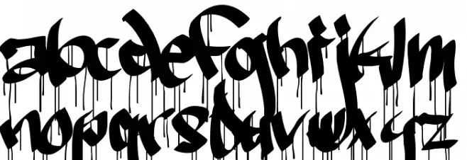 Ruthless Drippin TWO Font LOWERCASE