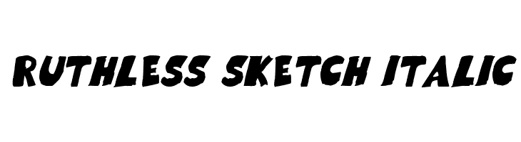 Ruthless Sketch Italic Caratteri