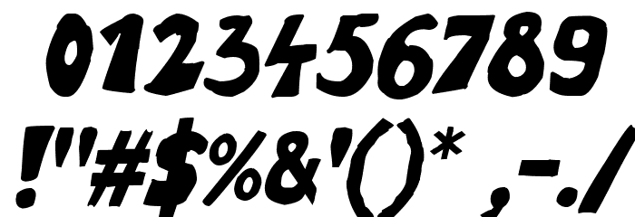 Ruthless Sketch Italic Font OTHER CHARS