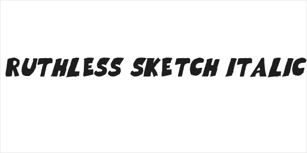 Ruthless Sketch Italic Logo