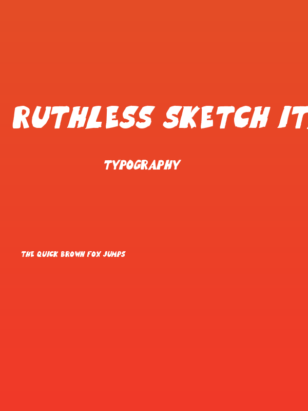 Ruthless Sketch Italic Poster