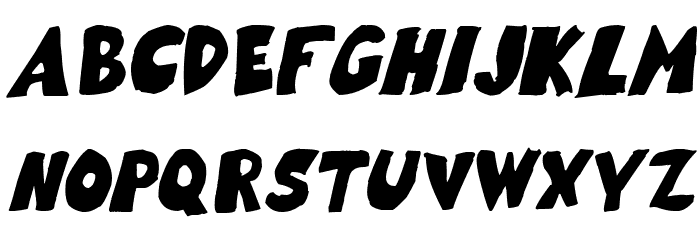 Ruthless Sketch Italic Font LOWERCASE