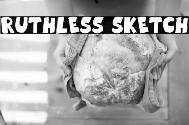 Ruthless Sketch Schriftart examples