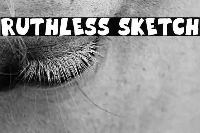 Ruthless Sketch Schriftart examples