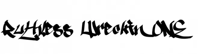Ruthless Wreckin ONE  Frei Schriftart Herunterladen