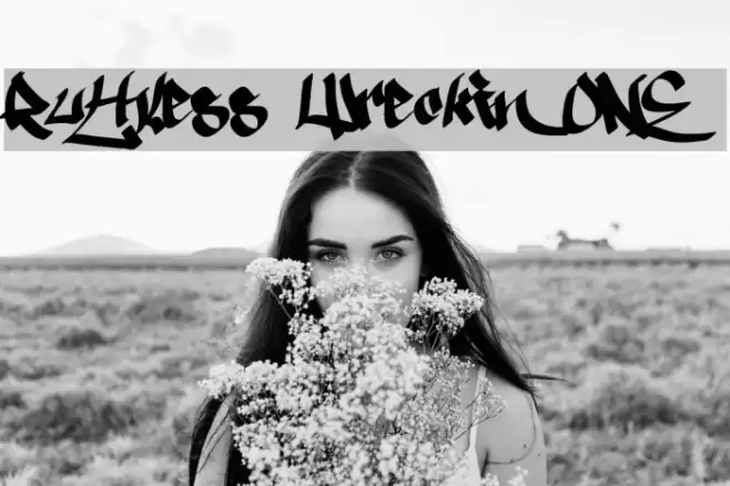 Ruthless Wreckin ONE Font examples