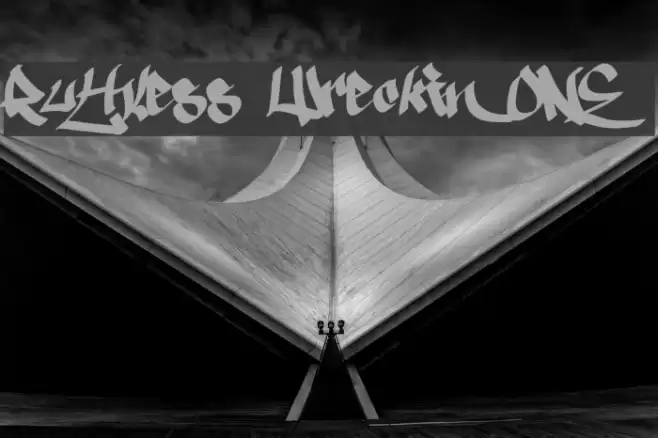Ruthless Wreckin ONE Font examples