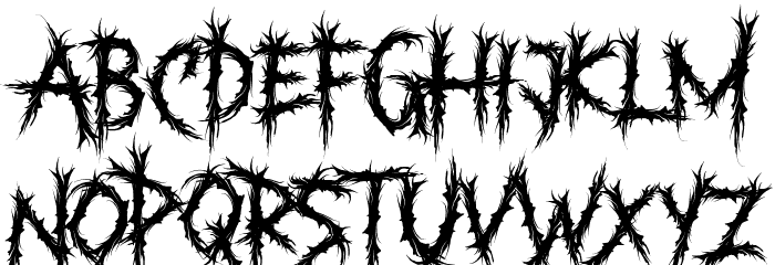 Ruthless Font LOWERCASE