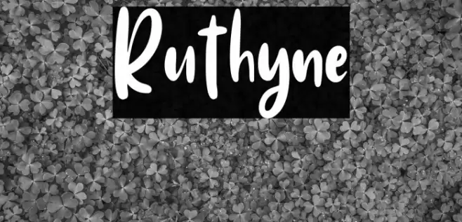 Ruthyne Font examples