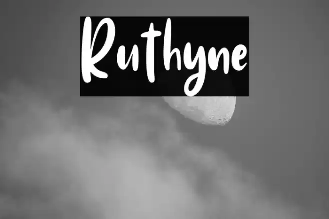 Ruthyne Font examples
