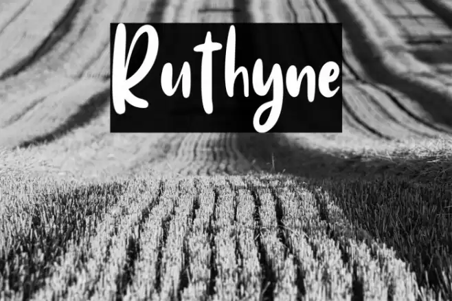 Ruthyne Font examples