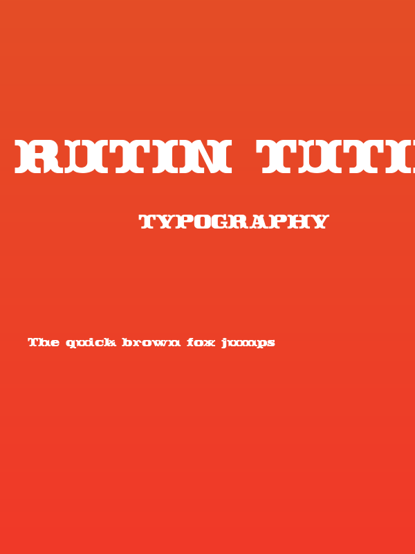 Rutin Tutin NF Poster