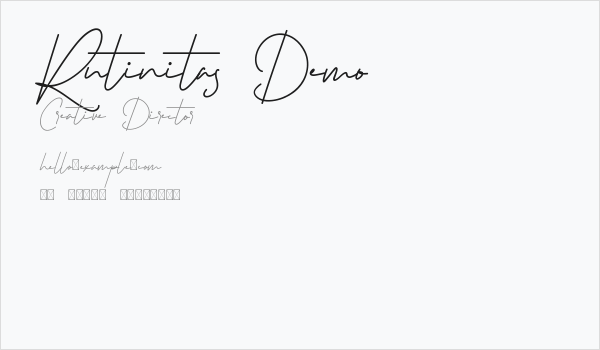 Rutinitas Demo Business Card