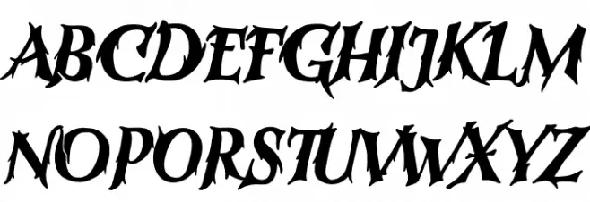 RutmagSugan-Regular Font UPPERCASE