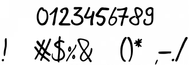 RutmerHand Font OTHER CHARS