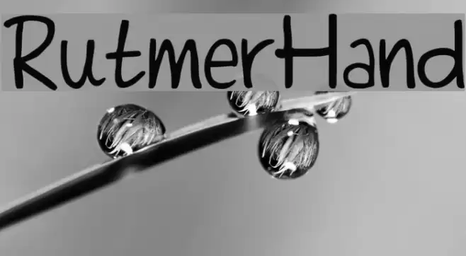 RutmerHand Font examples