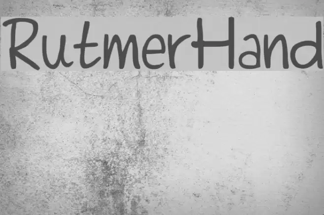 RutmerHand Font examples