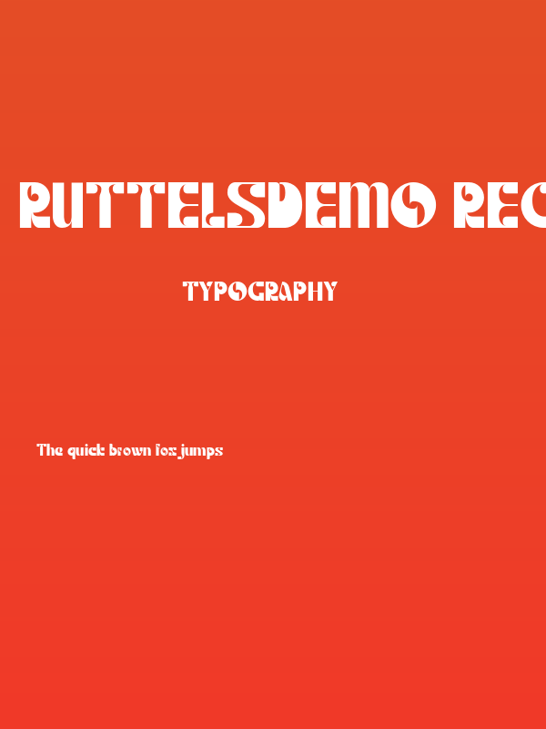 RuttelsDemo-Regular Poster