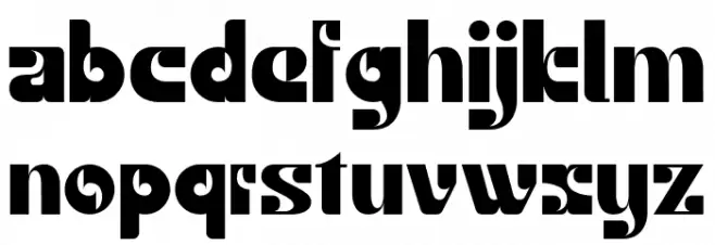 RuttelsDemo-Regular Schriftart Kleinbuchstaben