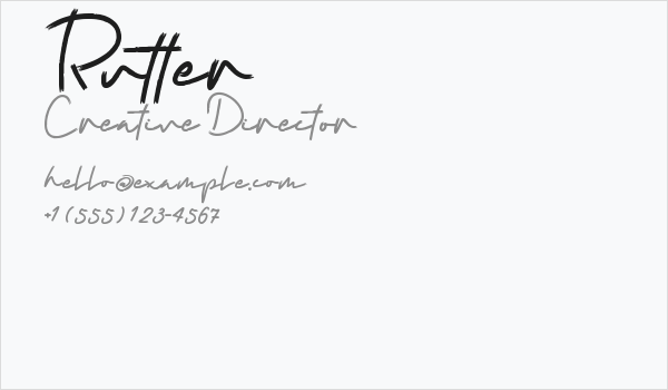 Rutter Business Card