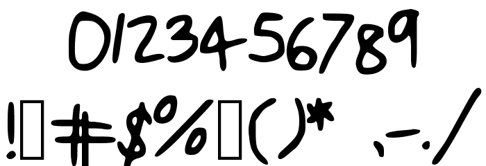 rushed Font OTHER CHARS