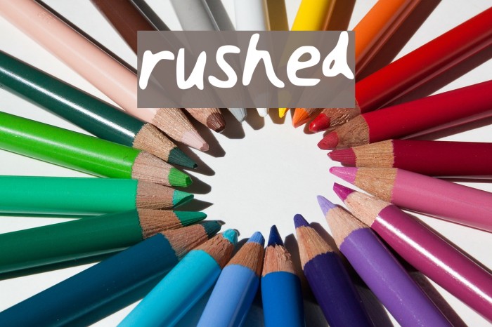 rushed Font examples