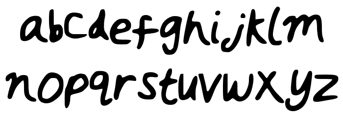 rushed Font LOWERCASE