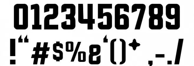 rusher Font OTHER CHARS
