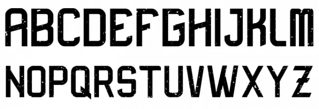 rusher Caratteri MAIUSCOLE