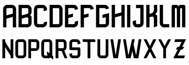 rusher फ़ॉन्ट लोअरकेस