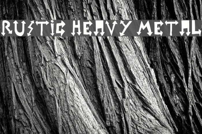 rustic heavy metal Font examples