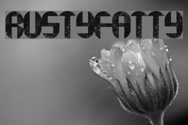 rustyfatty Font examples