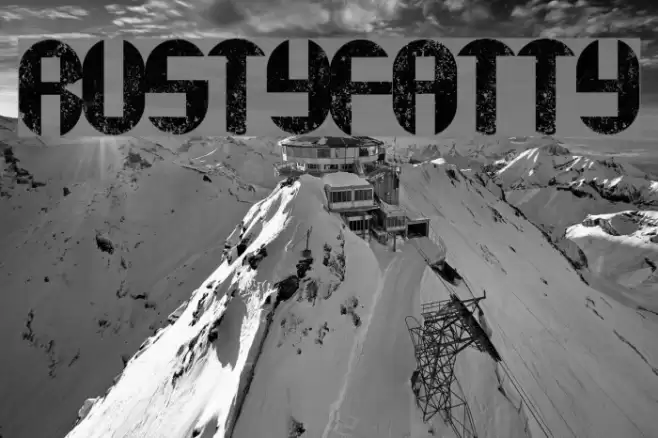 rustyfatty Font examples