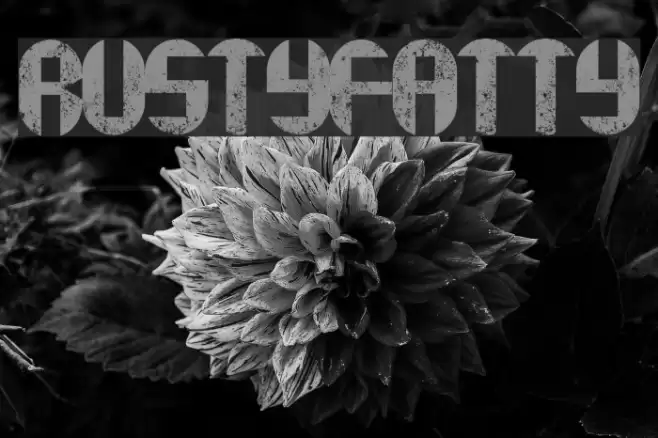 rustyfatty Font examples