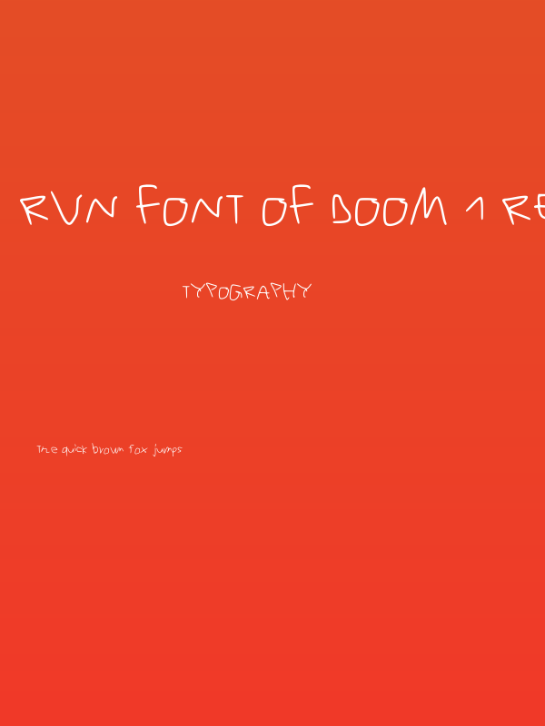 RVn Font of Doom 1 Regular Poster