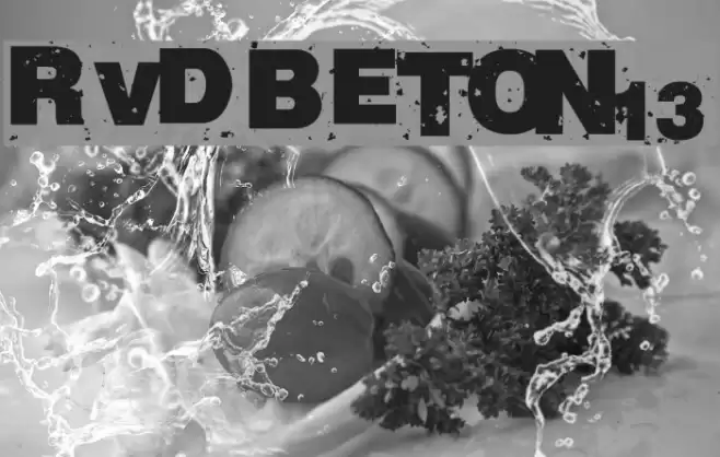 RvD_BETON13 Font examples