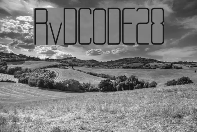 RvD_CODE28 Schriftart examples
