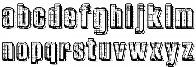 RvD_PRINTPLATE फ़ॉन्ट लोअरकेस