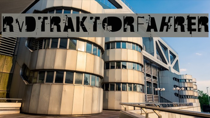 RvD_TRAKTORFAHRER Font examples