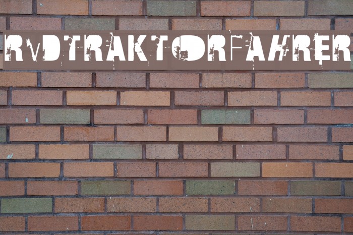 RvD_TRAKTORFAHRER Font examples