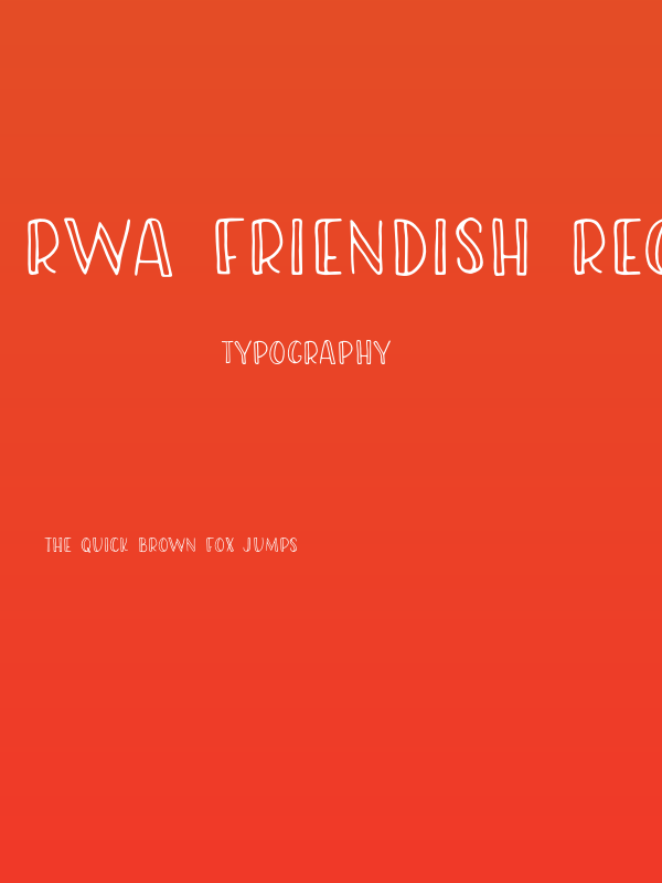 RWA Friendish Regular Poster