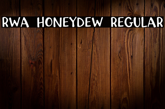 RWA Honeydew Regular Font examples