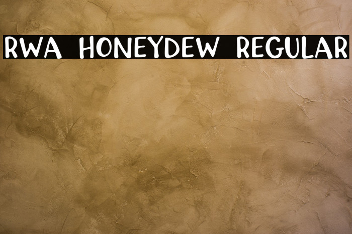 RWA Honeydew Regular Font examples