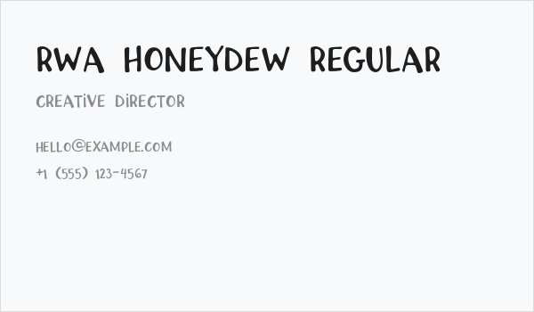 RWA Honeydew Regular Business Card