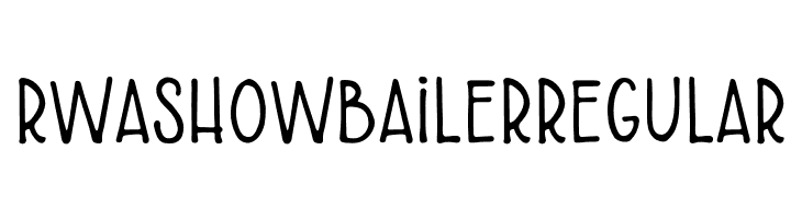 RWA Showbailer Regular  font caratteri gratis