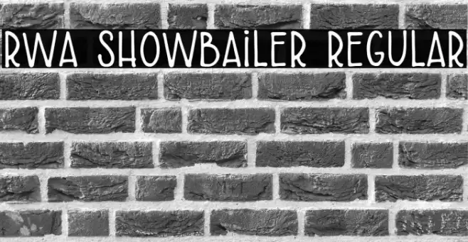 RWA Showbailer Regular Font examples