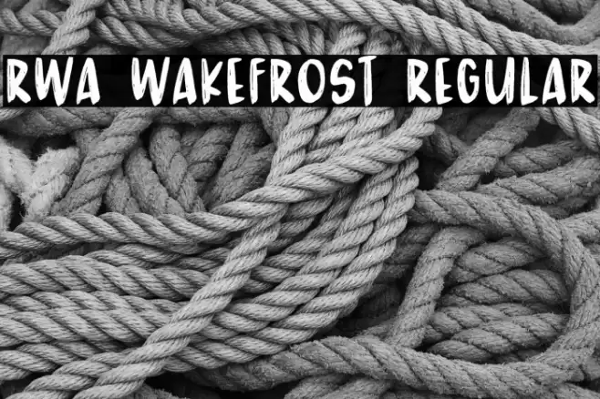 RWA Wakefrost Regular Font examples