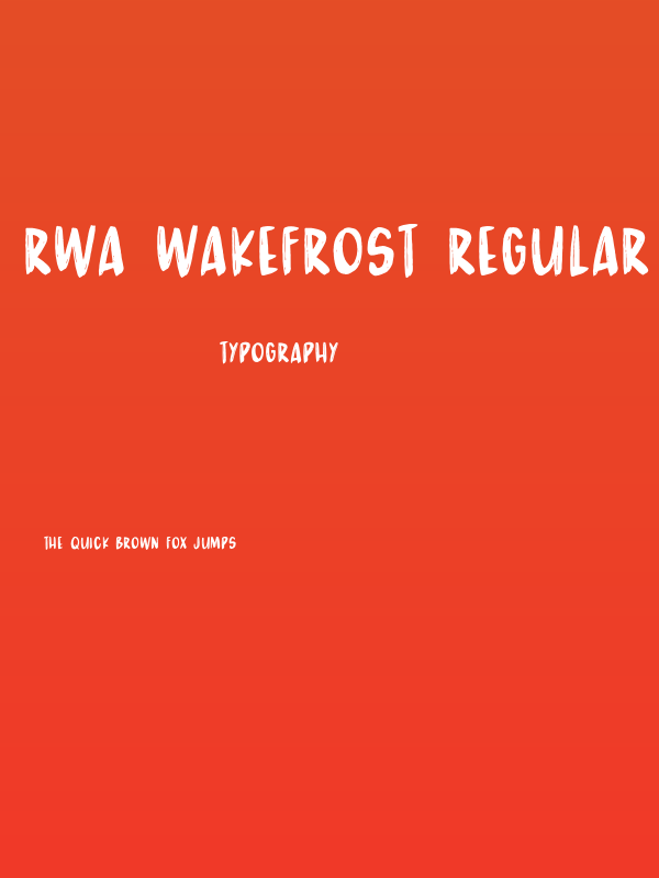 RWA Wakefrost Regular Poster